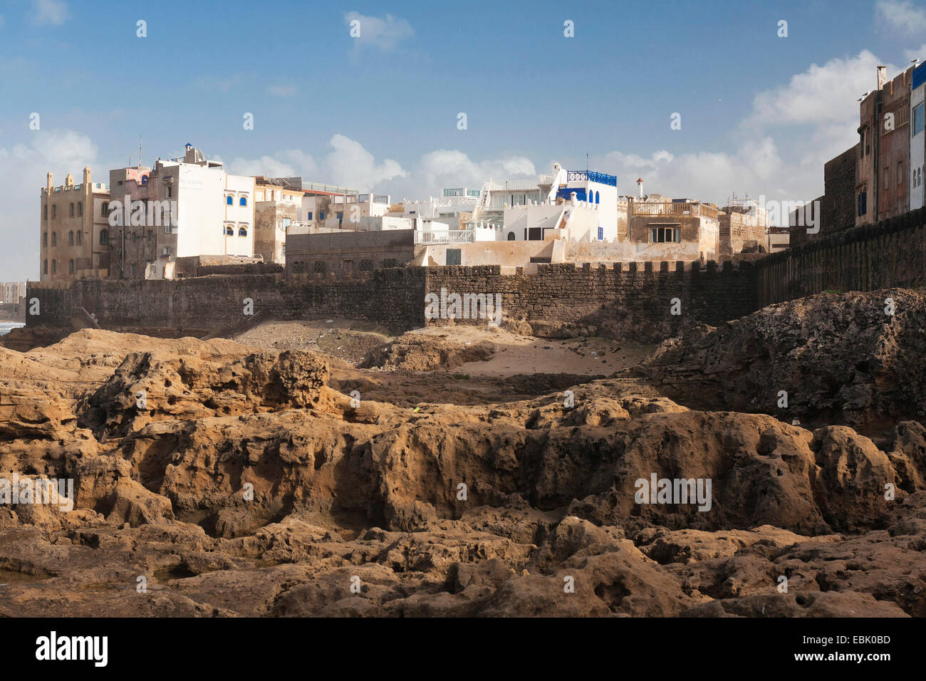 City &# 8203 ;&# 8203;mur d'Essaouira, Maroc, Mauer, Essaouira Banque D'Images