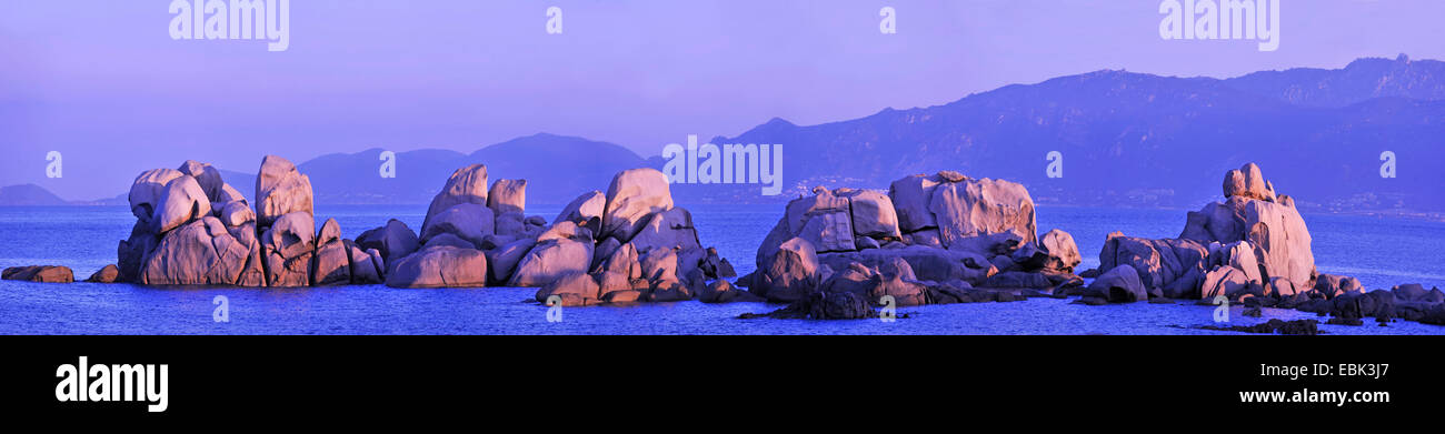 Les roches du littoral, France, Corse, Ajaccio, l'Isolella Banque D'Images