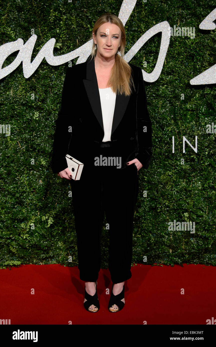 Anya Hindmarch au British Fashion Awards 2014, à Londres. Banque D'Images