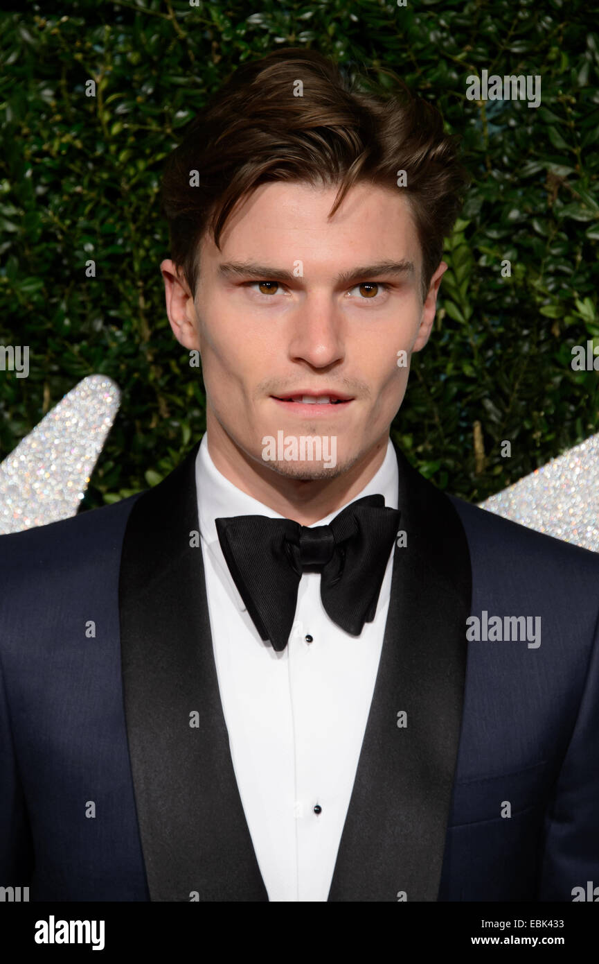 Oliver Cheshire au British Fashion Awards 2014, à Londres. Banque D'Images