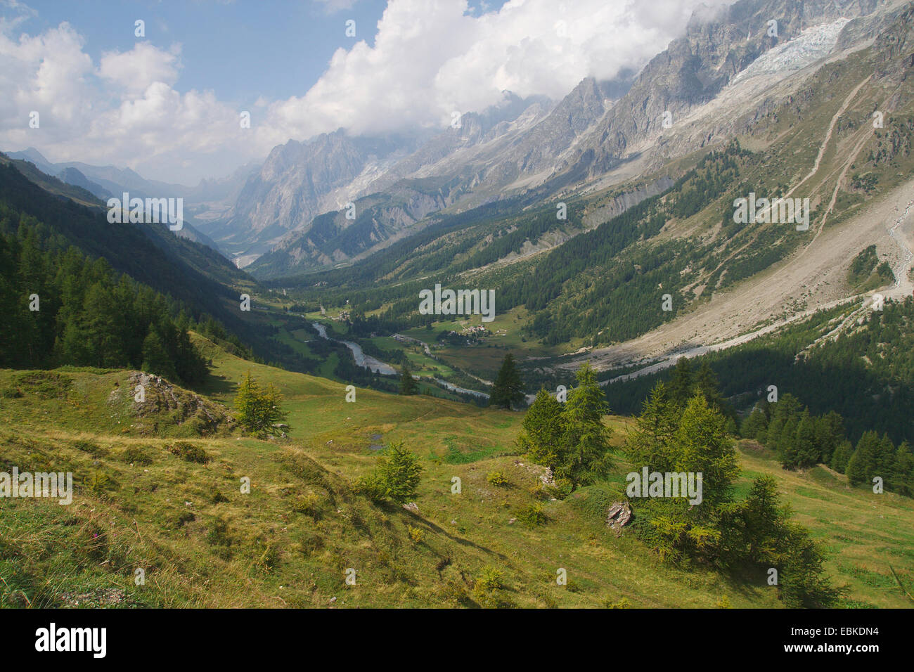 Val Ferret, Italie, Refuge Maison Vieille Banque D'Images