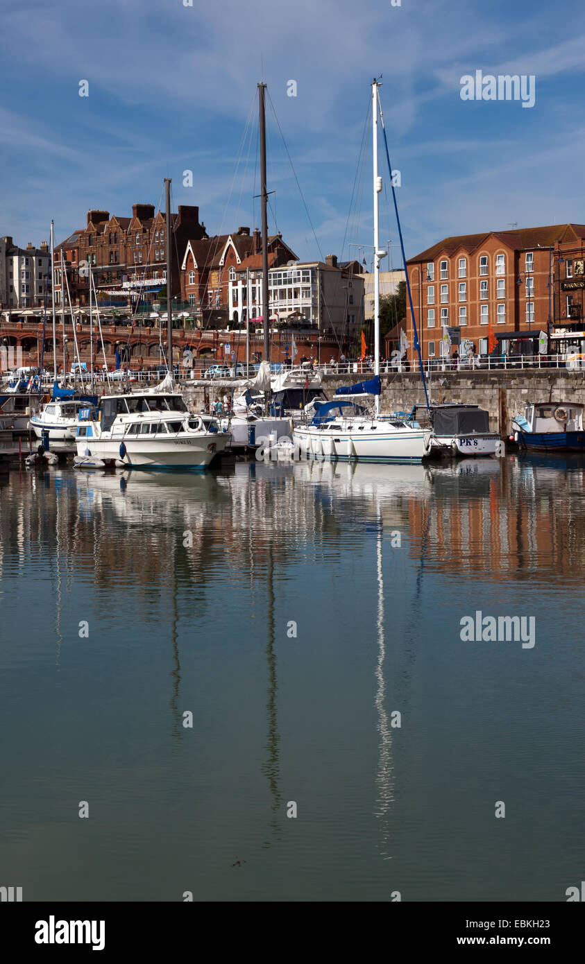Avis de Ramsgate Royal Harbour, Ramsgate, Kent. Banque D'Images