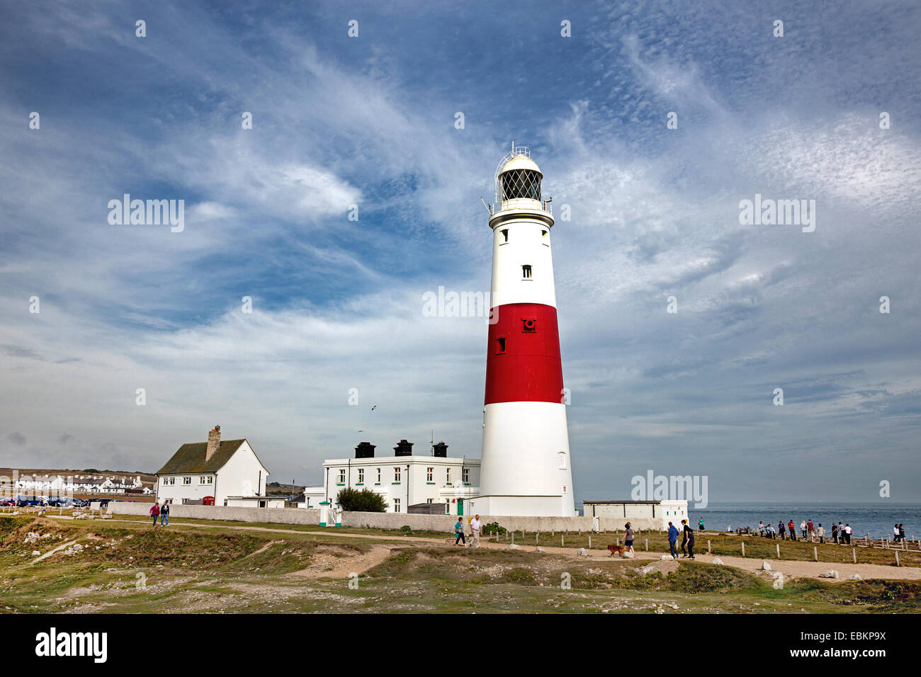 Portland Bill lighthouse, dans le Dorset, en Angleterre. Banque D'Images