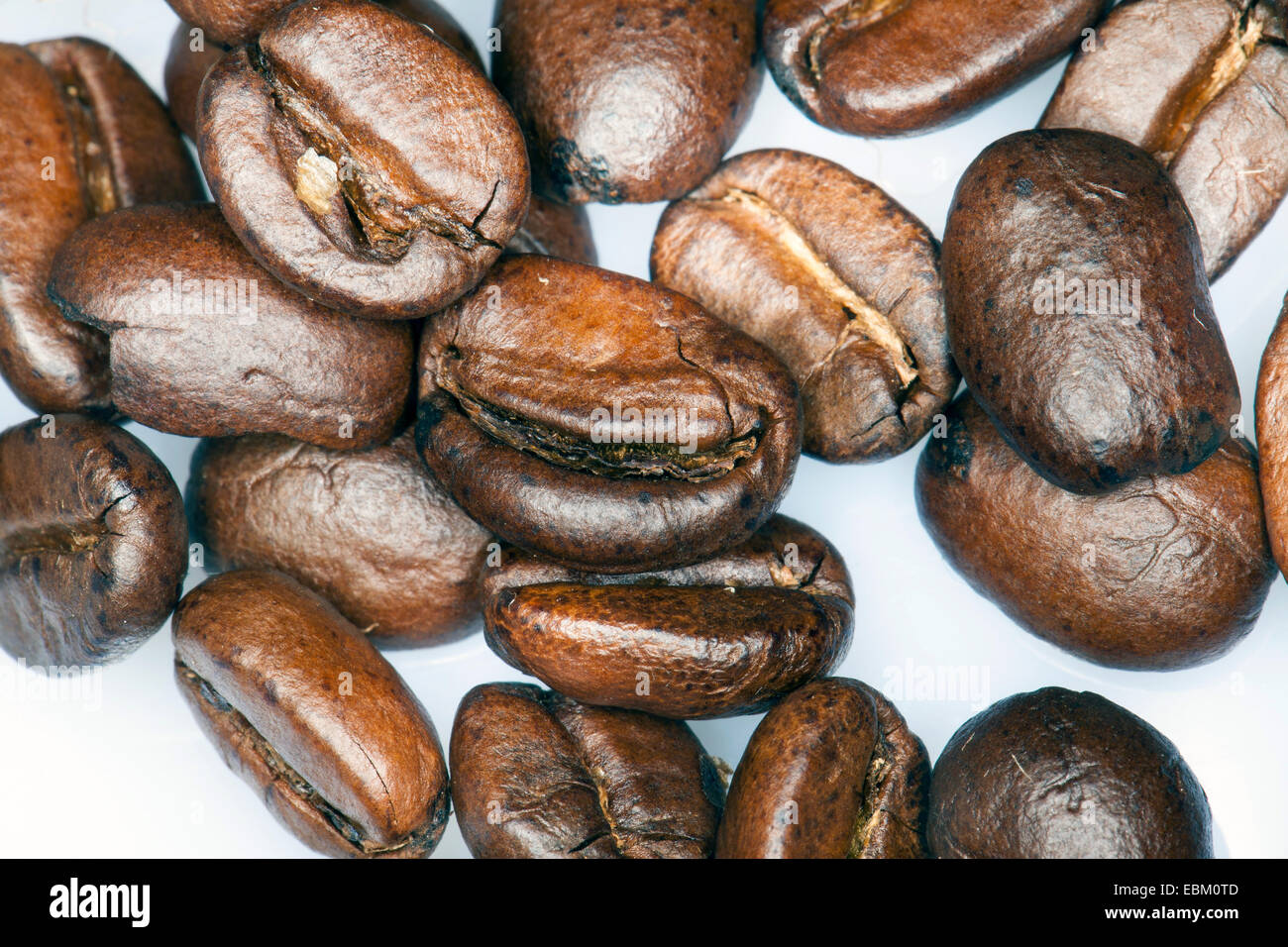 Les grains de café torréfié Banque D'Images