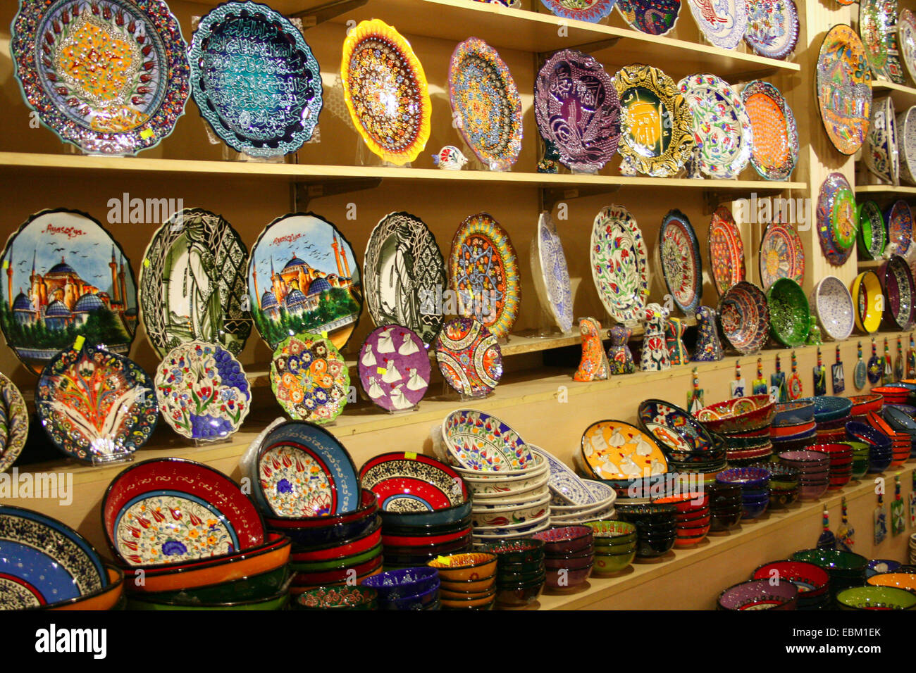 Céramiques colorés d'Istanbul,Turquie Banque D'Images