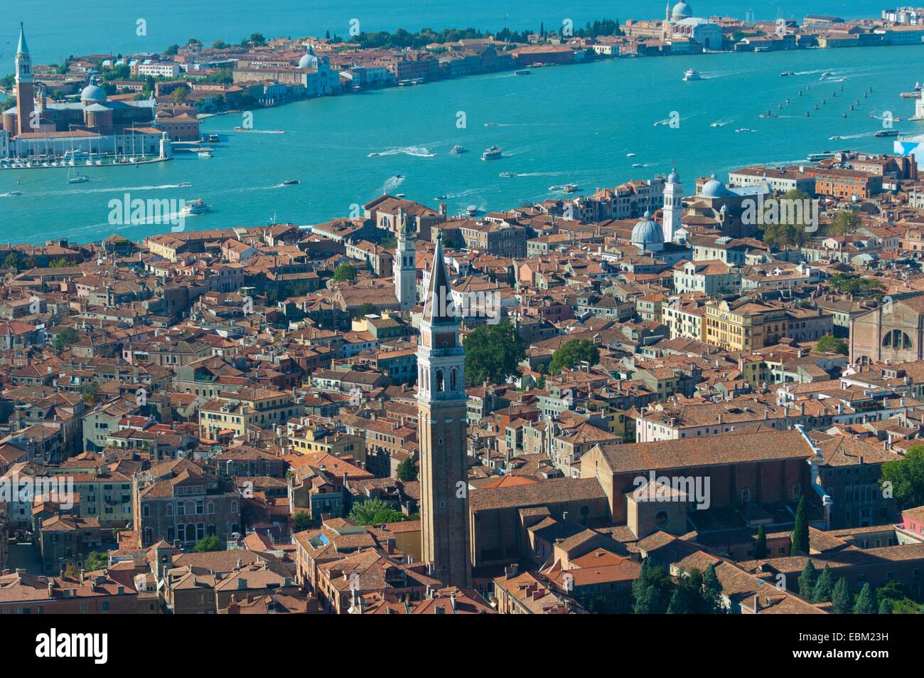 Vue aérienne de l'église San Francesco della Vigna, Cannaregio Venise, Italie, Europe Banque D'Images