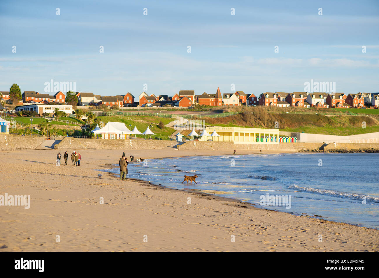 La plage du Barry Island, Wales, UK. Banque D'Images