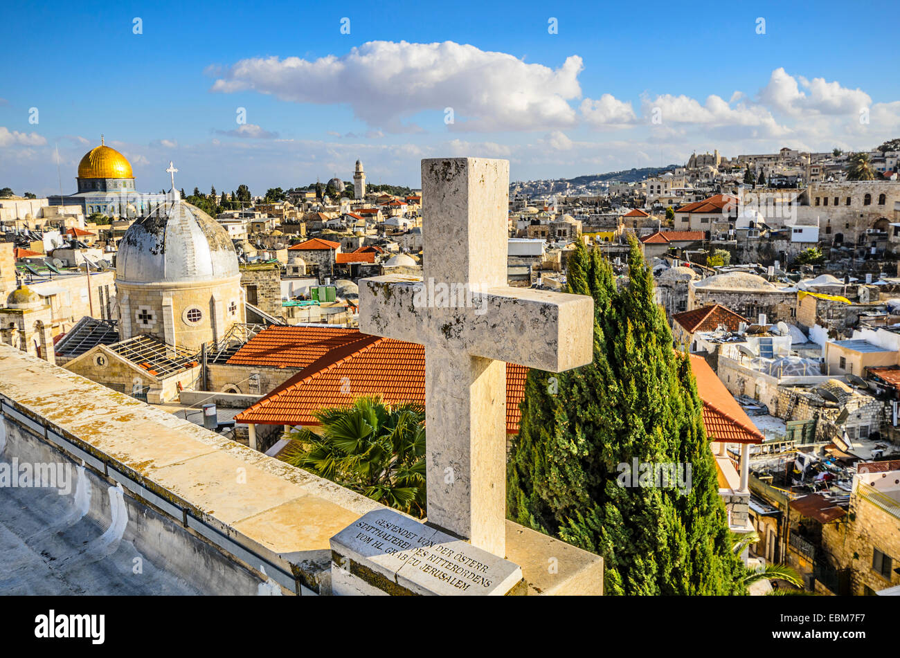 Jérusalem, Israël Vieille Ville paysage urbain. Banque D'Images