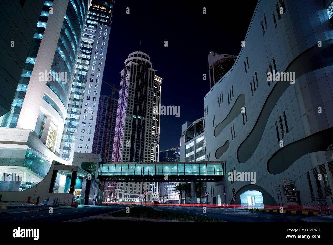 West Bay , bâtiments Al Dafna salon à Doha, Qatar. Banque D'Images