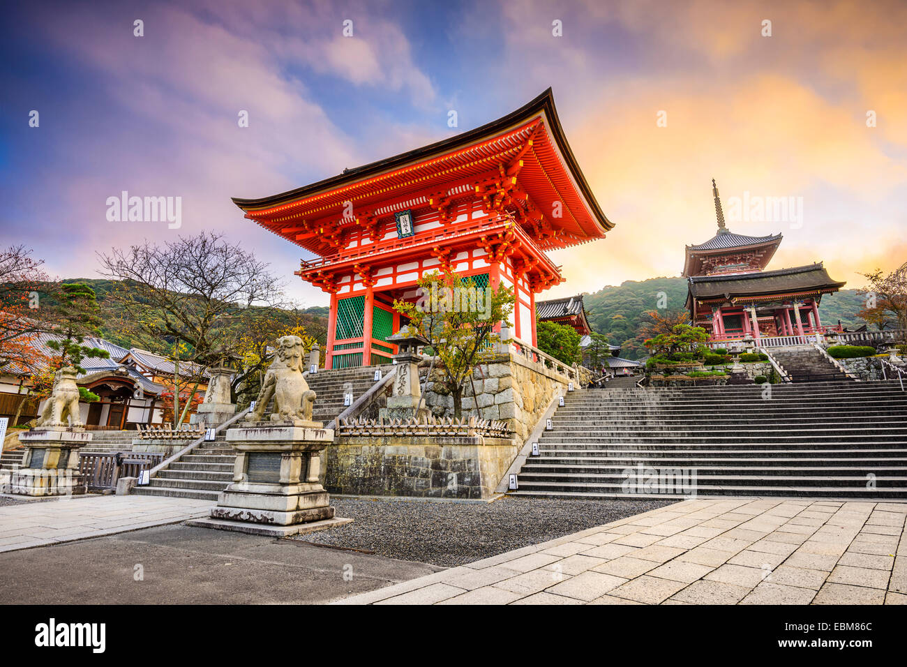 Kyoto, Japon, le Temple Kiyomizu-dera. Banque D'Images