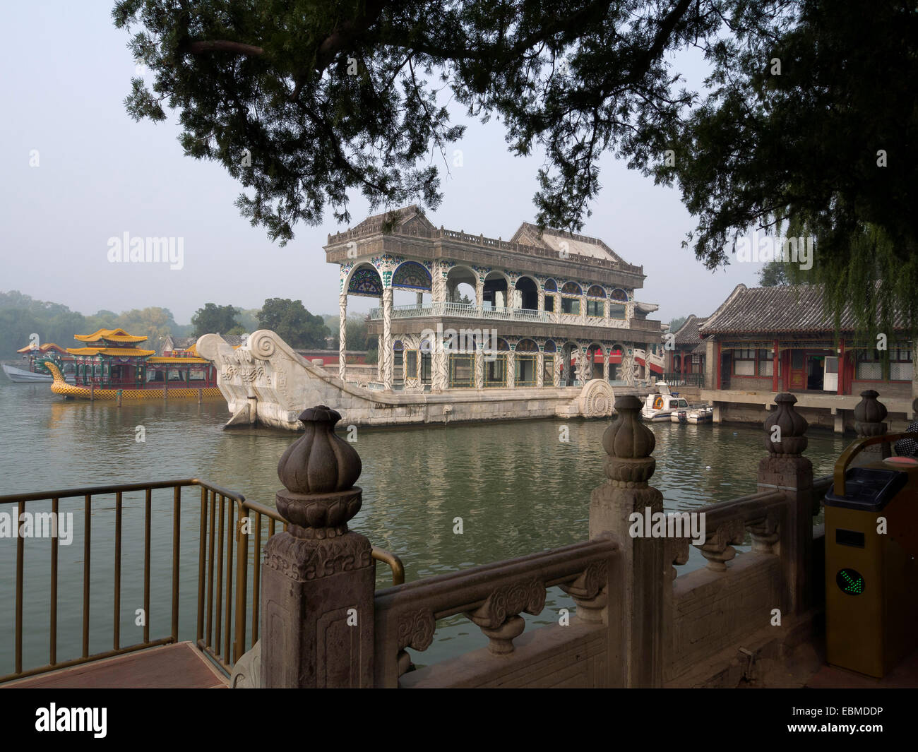Bateau de Marbre à l'Impérial Palace d'été à Beijing, Chine Banque D'Images