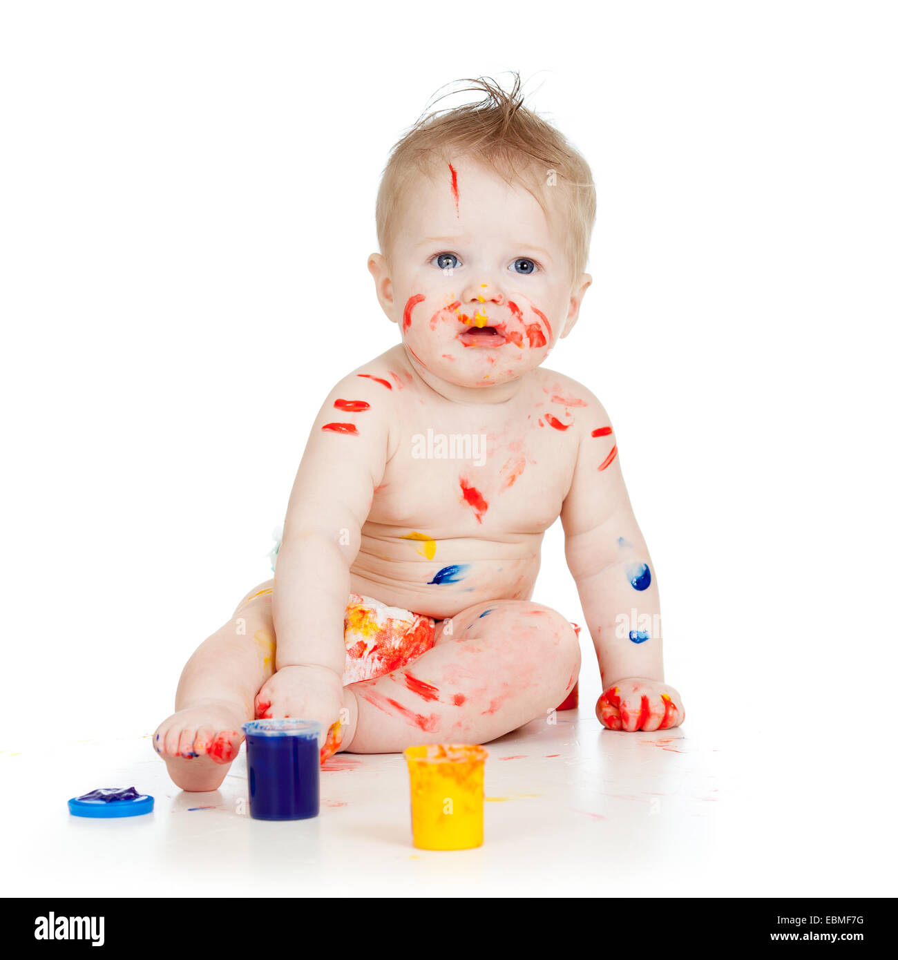 Joli Bebe Peinture Sur Fond Blanc Photo Stock Alamy