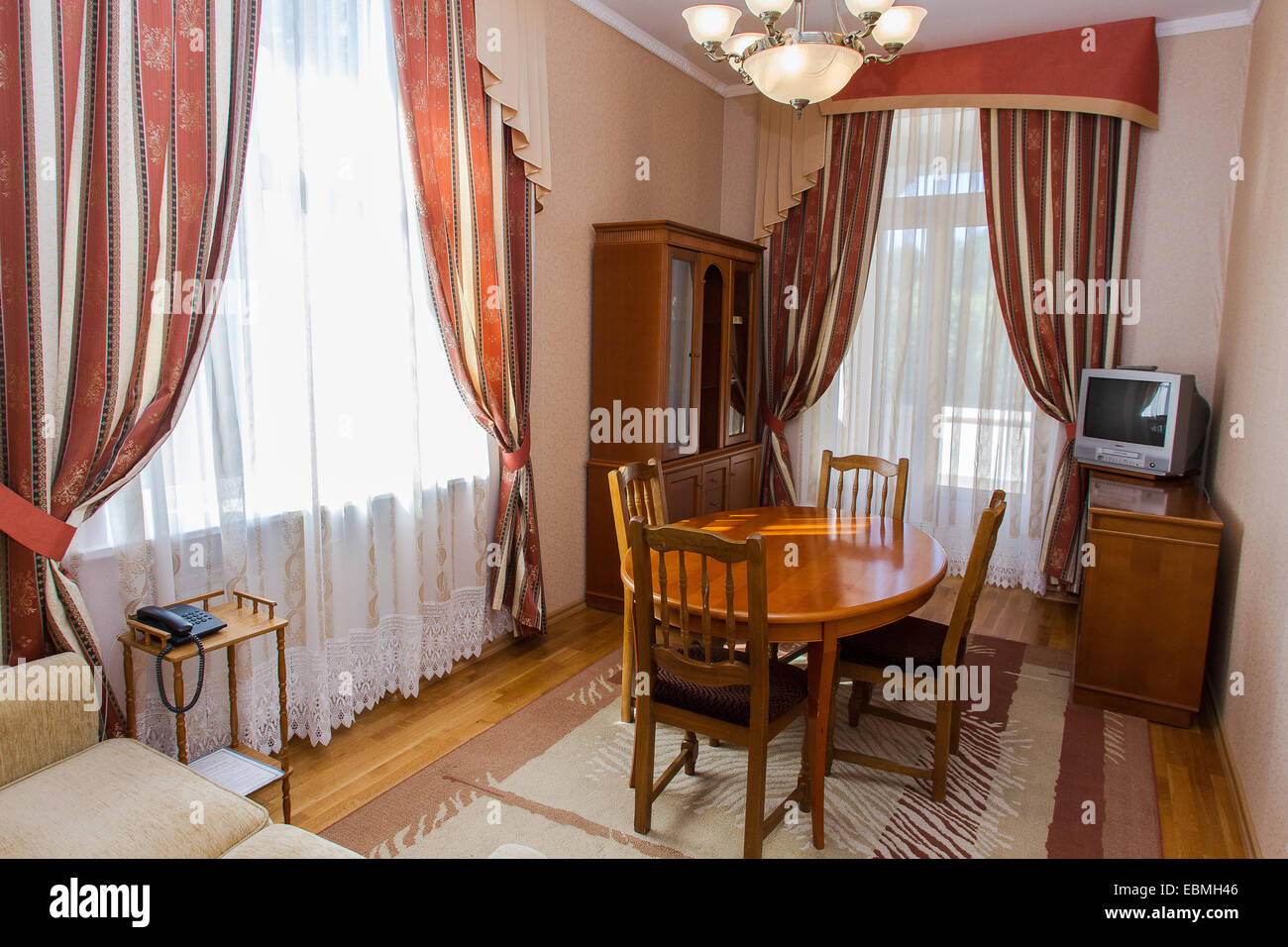 Maison moderne et design d'intérieur chambre à coucher de l'hôtel Banque D'Images