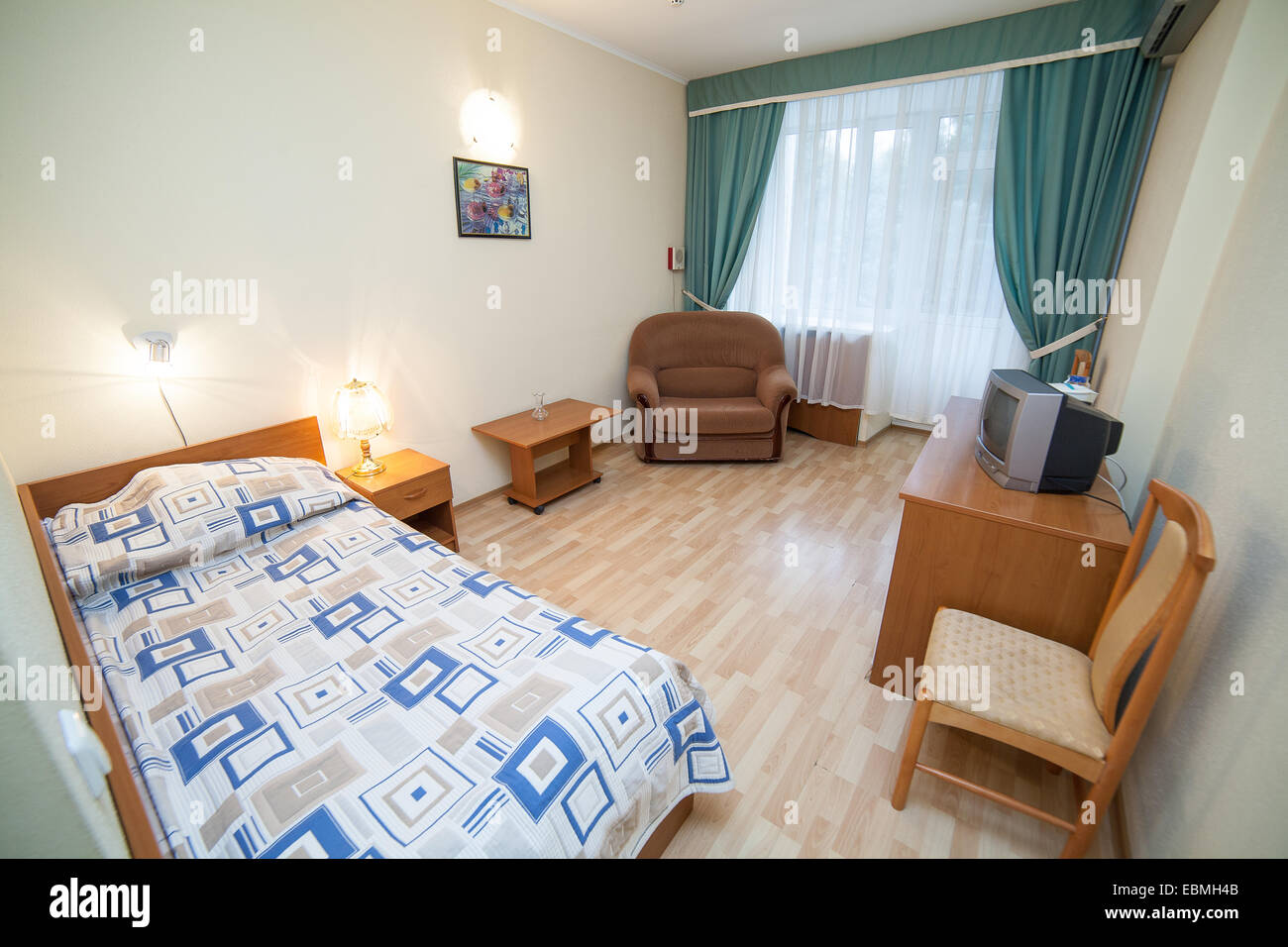 Maison moderne et design d'intérieur chambre à coucher de l'hôtel Banque D'Images
