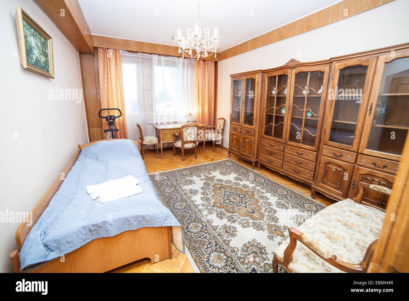 Maison moderne et design d'intérieur chambre à coucher de l'hôtel Banque D'Images