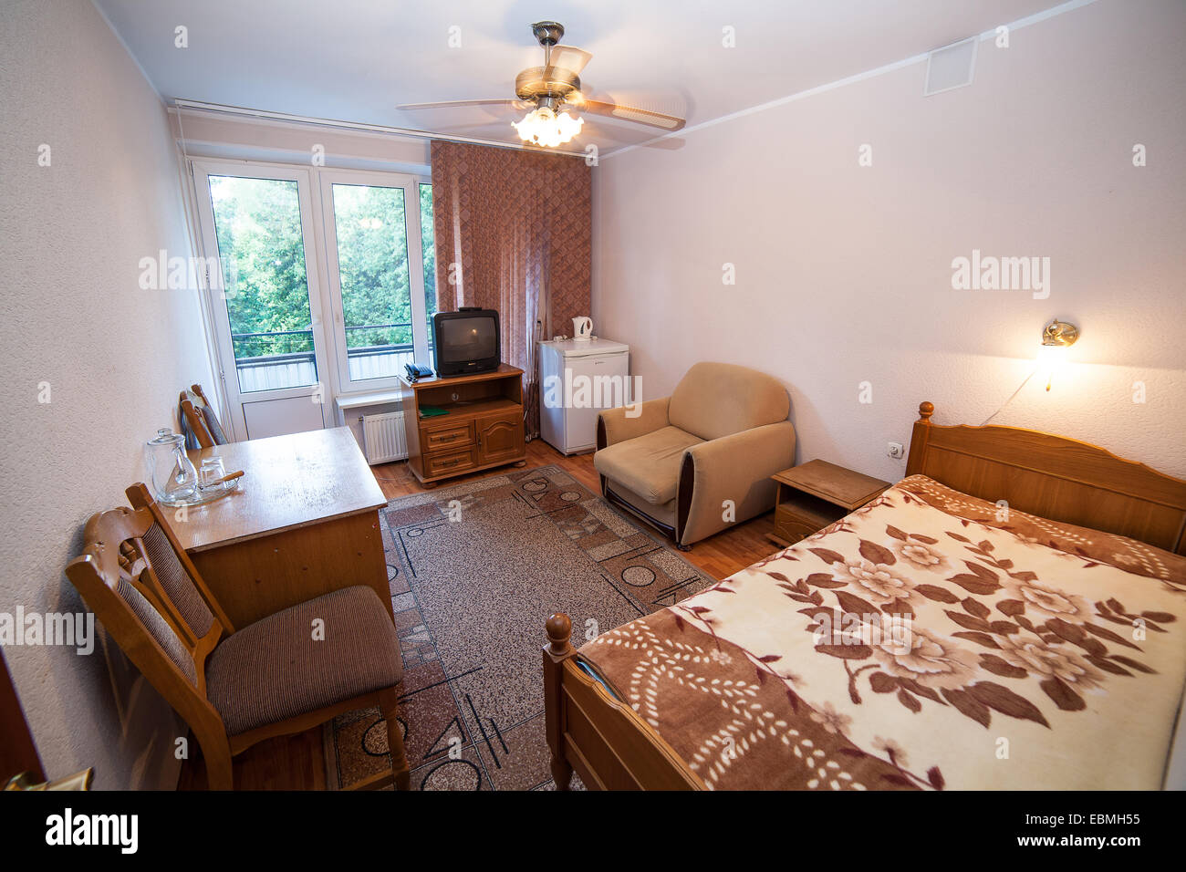 Maison moderne et design d'intérieur chambre à coucher de l'hôtel Banque D'Images