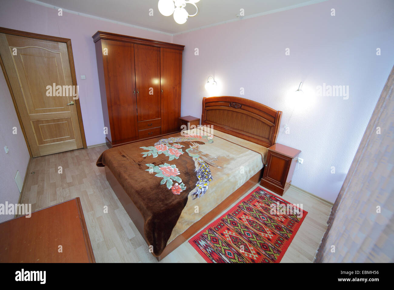 Maison moderne et design d'intérieur chambre à coucher de l'hôtel Banque D'Images