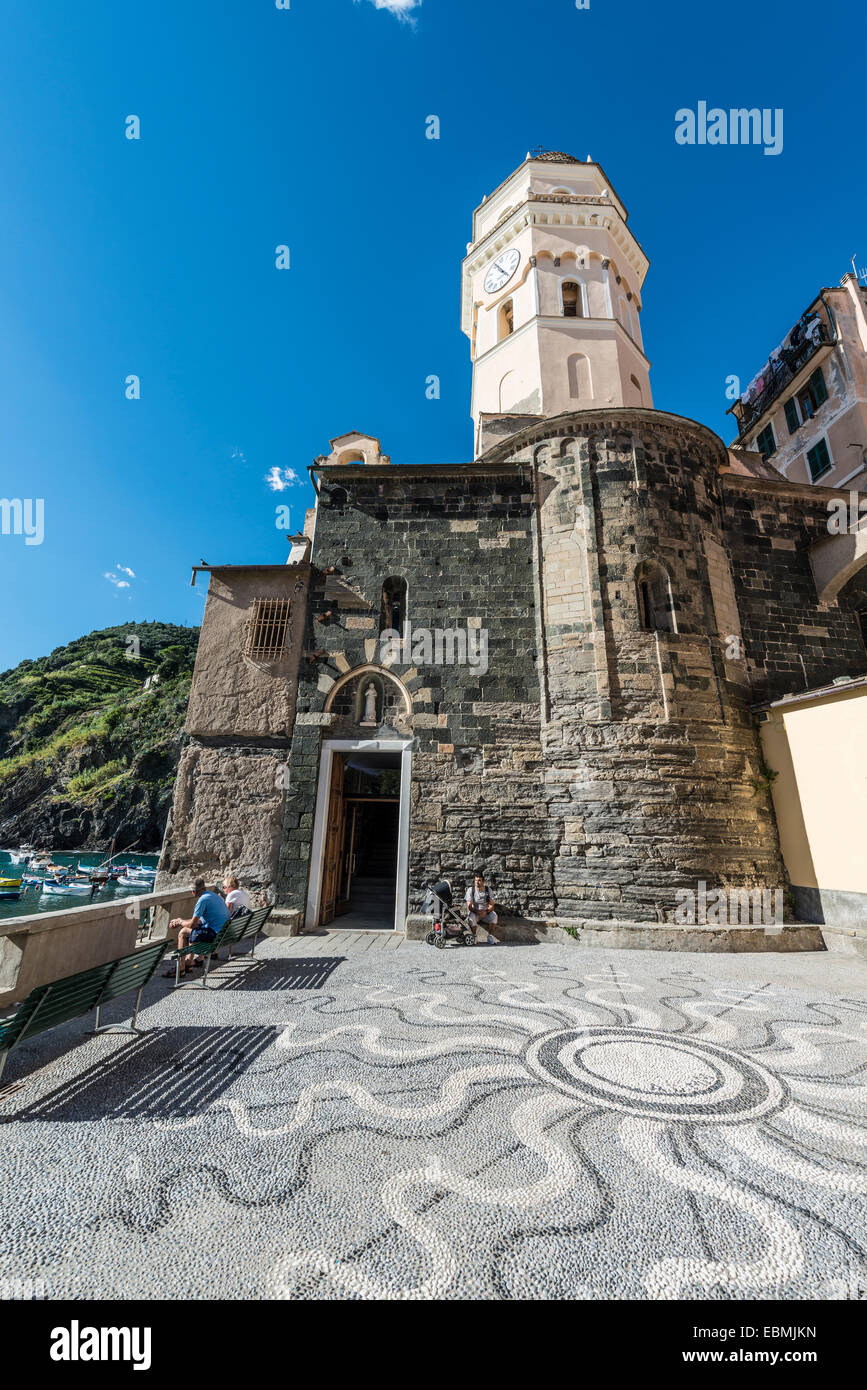 Église de Santa Margherita di Antiochia, Vernazza, Cinque Terre, La Spezia, ligurie, italie Banque D'Images