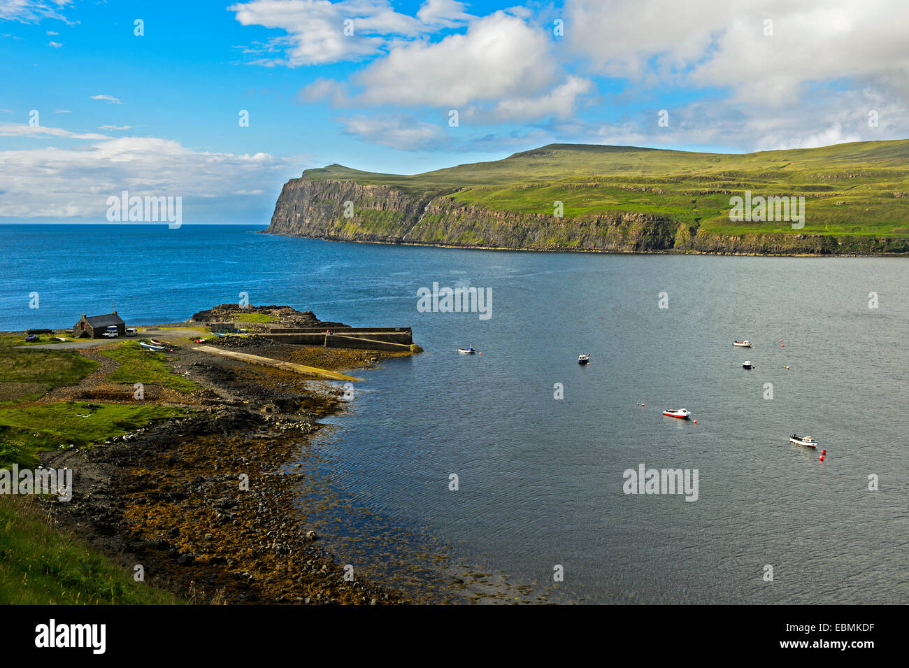 Meanish Pier et Loch Pooltiel, Duirinish peninsula, île de Skye, Hébrides intérieures, Ecosse, Royaume-Uni Banque D'Images