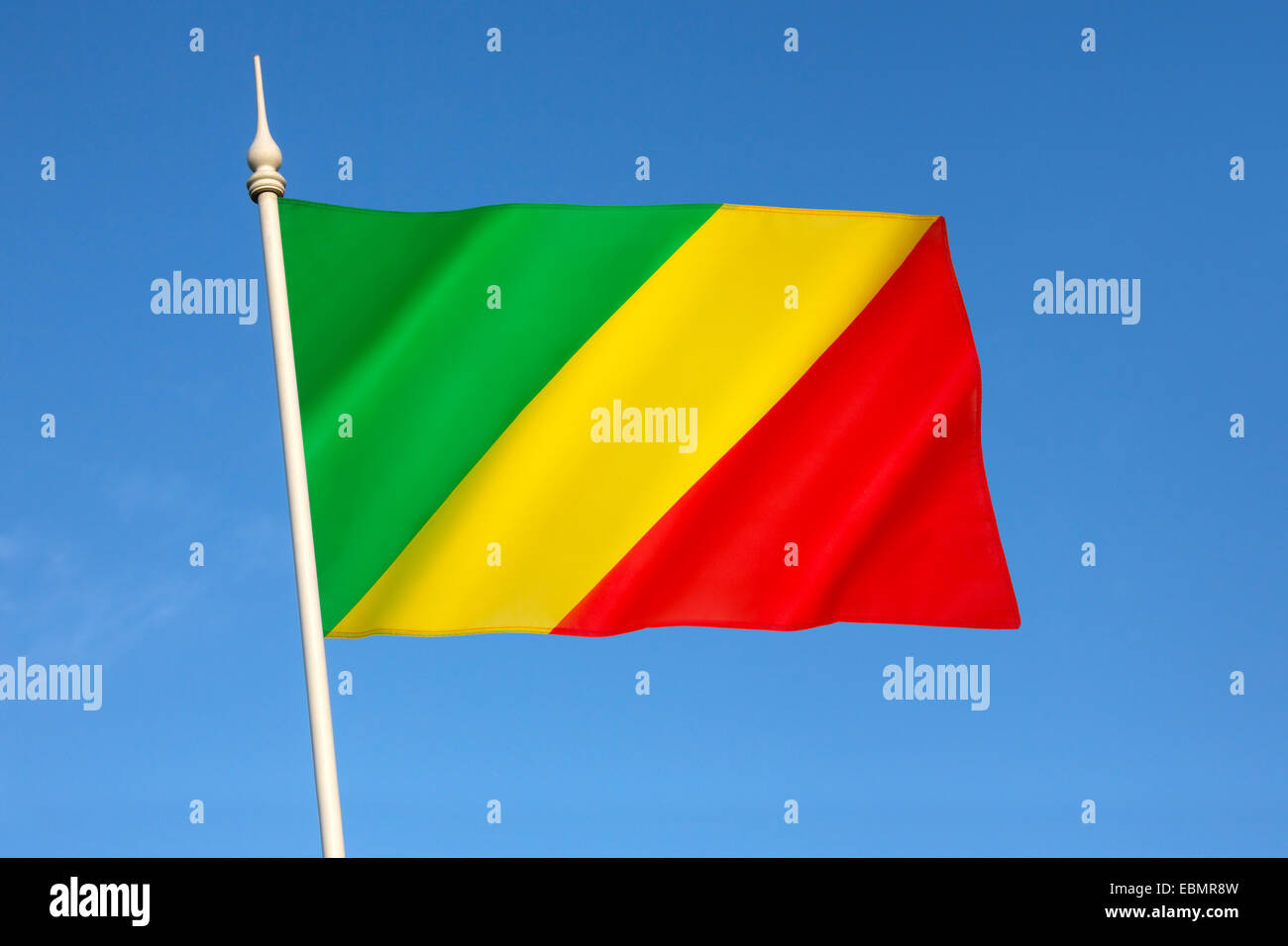 Drapeau de la République du Congo Banque D'Images