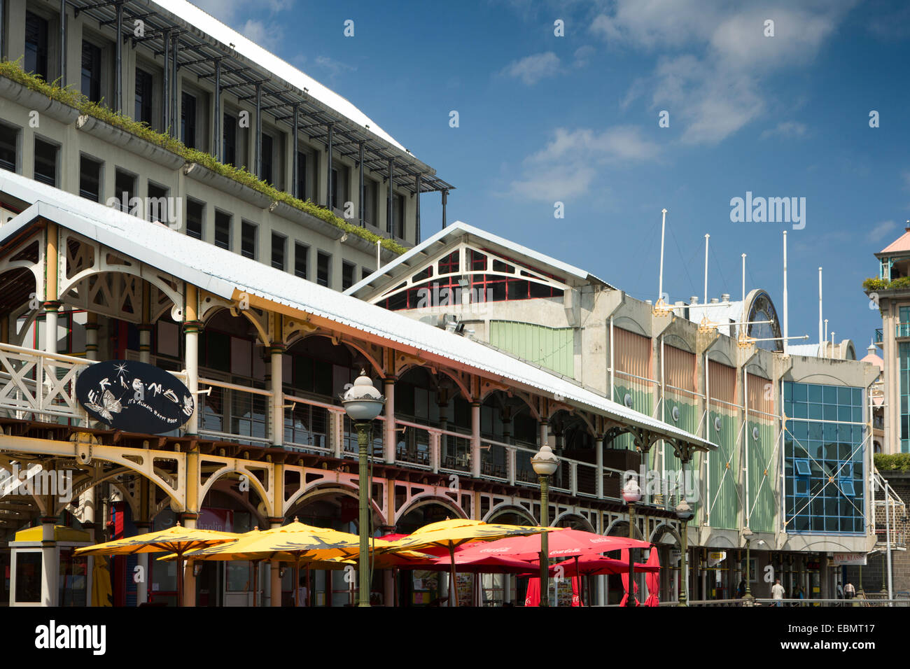 L'Ile Maurice, Port Louis, Caudon Waterfront, du front de mer, des bars et restaurants Banque D'Images