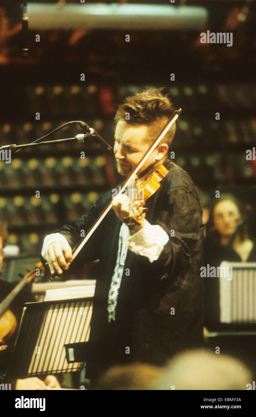 Le violoniste Nigel Kennedy anglais en novembre 1997 Banque D'Images