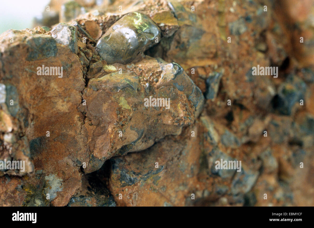Le minerai de fer, le conglomérat, Basse-Saxe, Allemagne Salzgitter Banque D'Images