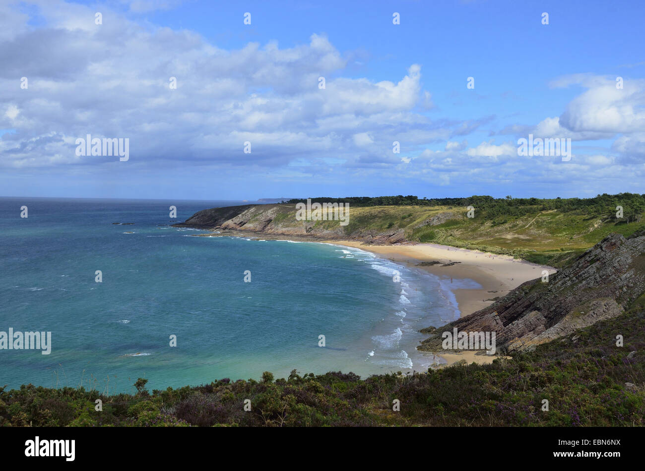 Paysages côtiers du Cap d'Erquy, France, Bretagne, Erquy Banque D'Images