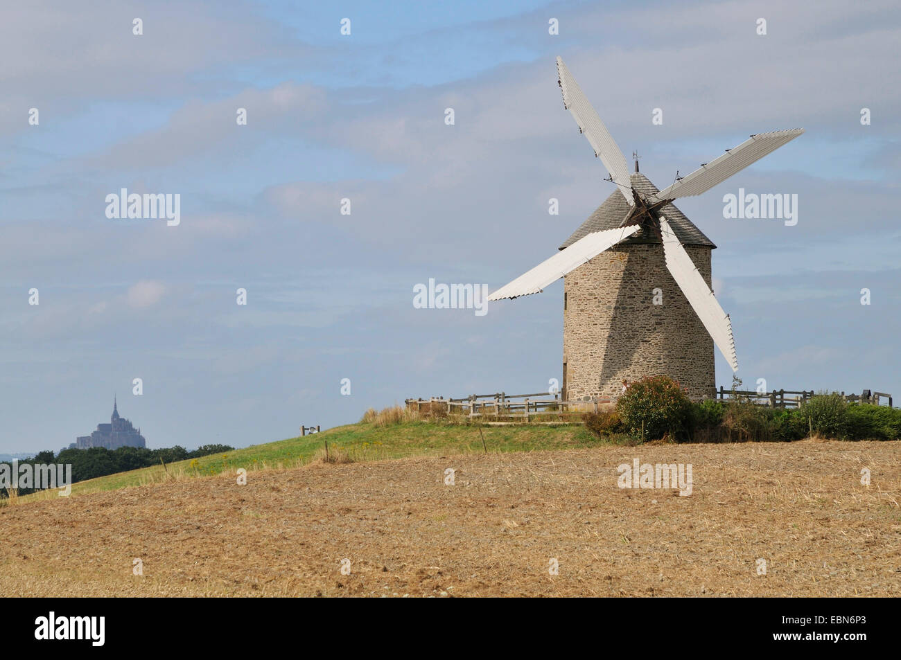 Moulin de Moidrey près du Mont Saint-Michel, Normadie, Pontorson Banque D'Images