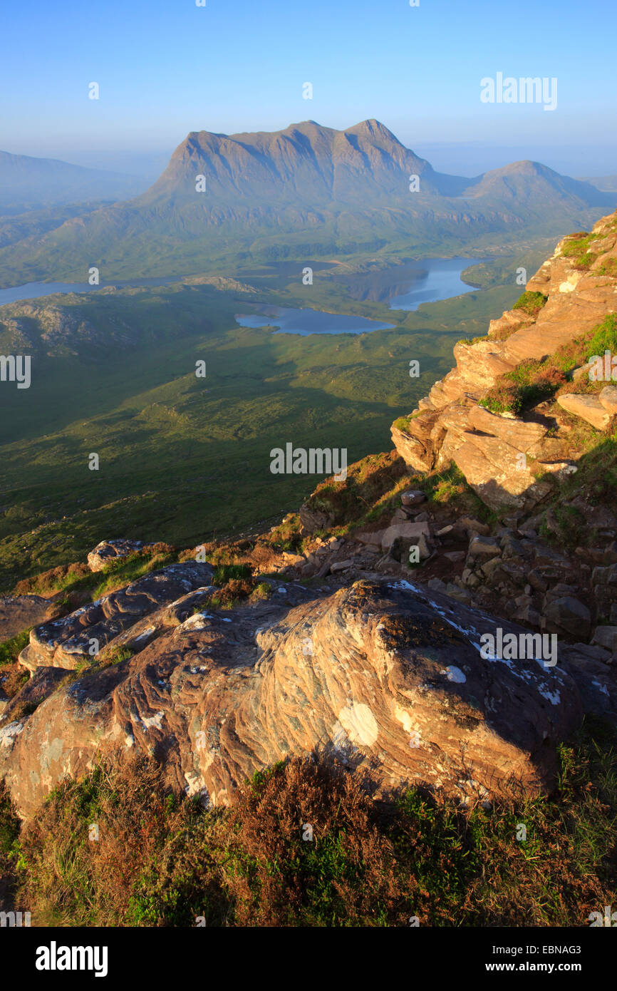 Vista sur cul Mor, Royaume-Uni, Ecosse, Sutherland Banque D'Images