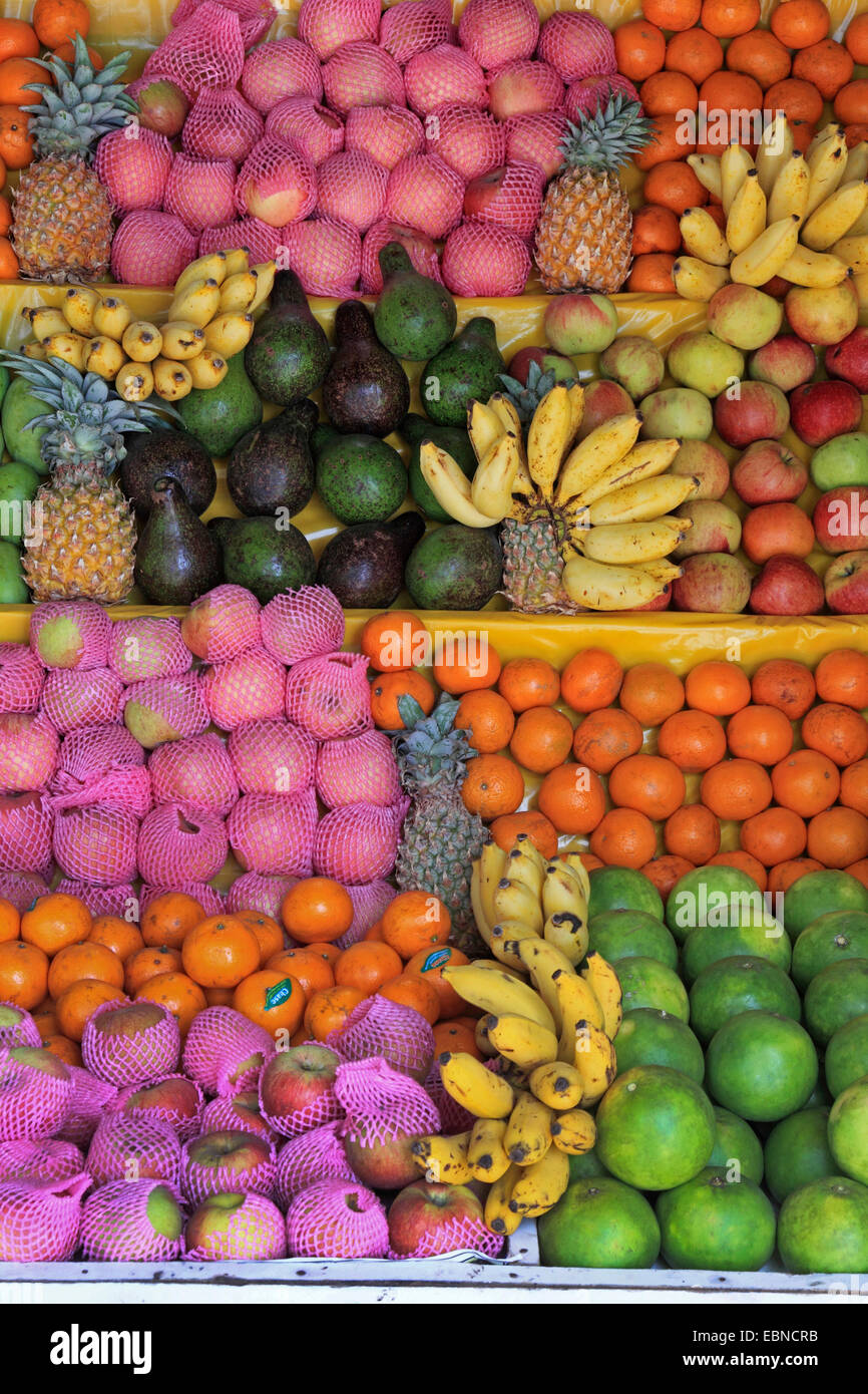 Stand de fruits sur un marché, le Sri Lanka, Sri Lanka Banque D'Images