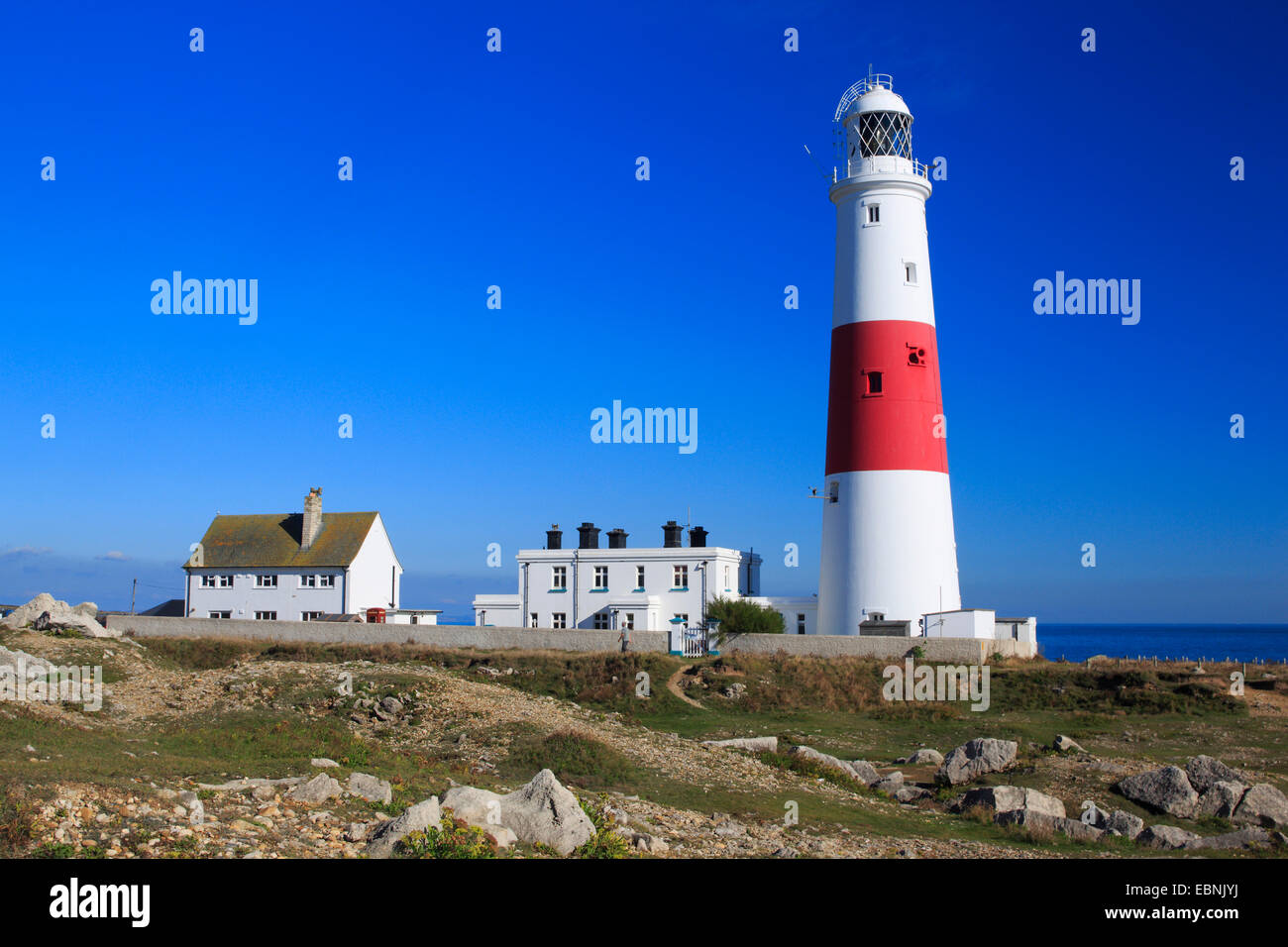 Phare de Portland en Southengland, Royaume-Uni, Angleterre, île de Portland Banque D'Images