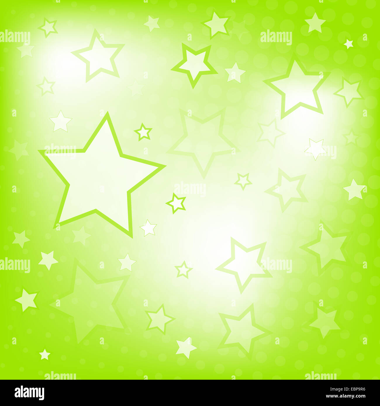 Abstract background vert avec des étoiles Banque D'Images