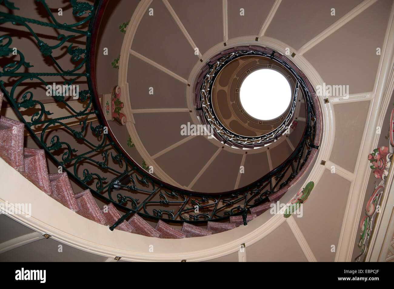 Soller, Majorque, îles Baléares, Espagne - 17 Février 2013 : Can Prunera jugend escalier. Art nouveau, art déco ou je moderniste Banque D'Images