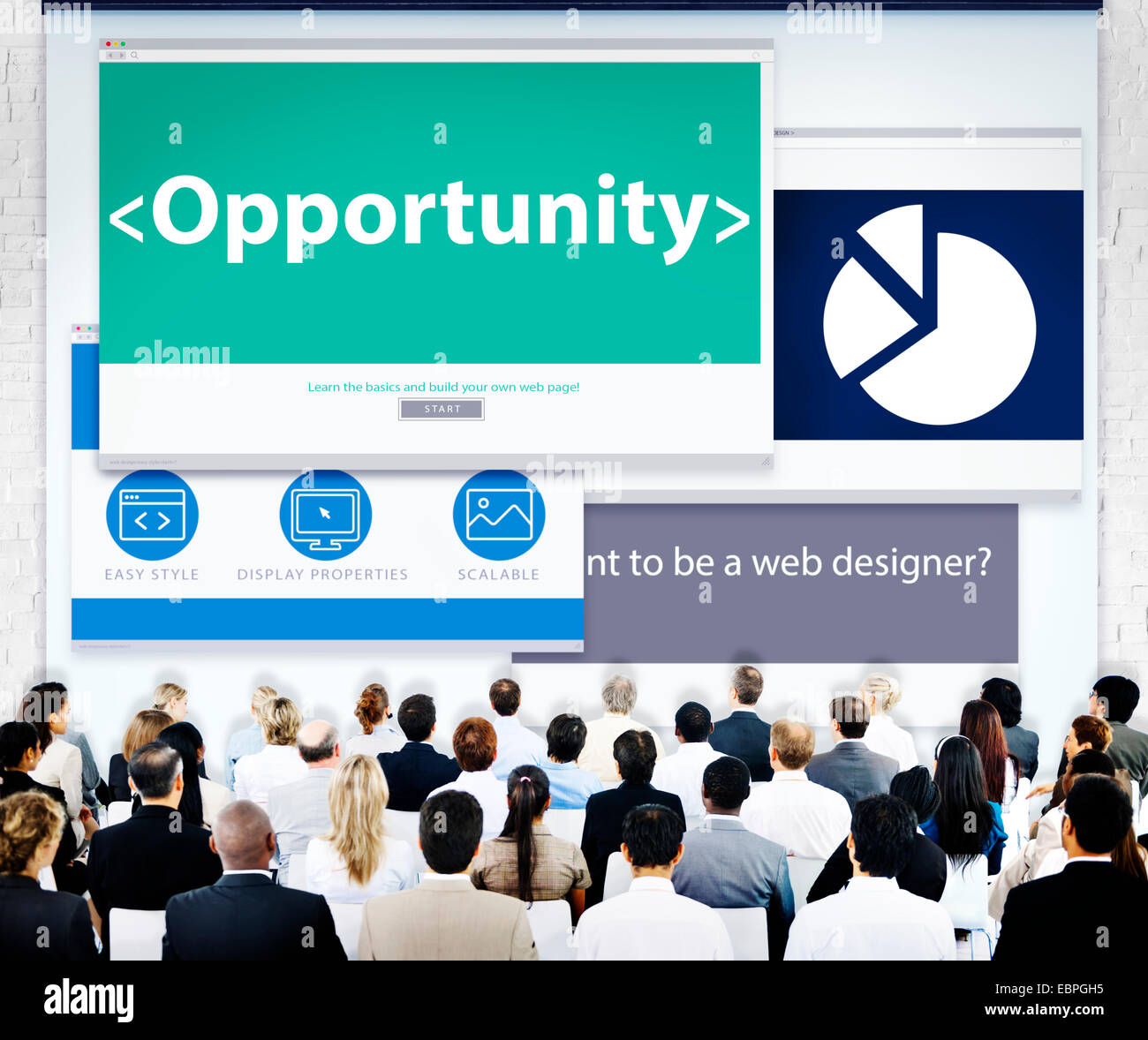 Les gens d'affaires occasion Web Design Concept Banque D'Images