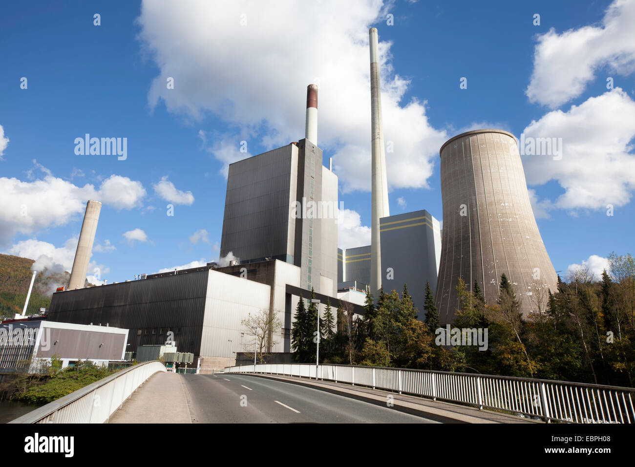 Le charbon et le gaz, centrale électrique Power Station, Elverlingsen, 1443 ; région du Sauerland, Werdohl, Rhénanie du Nord-Westphalie, G Banque D'Images