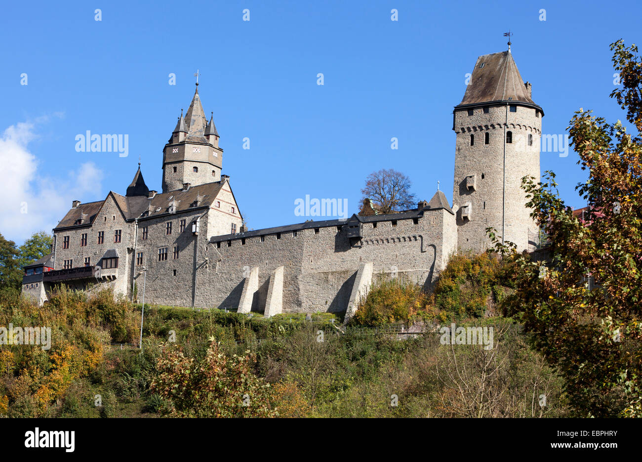 Château d'Altena, Altena, Lennetal Maerkischer, Kreis, Sauerland, Rhénanie du Nord-Westphalie, Allemagne, Europe, Burg Altena, Altena, Len Banque D'Images