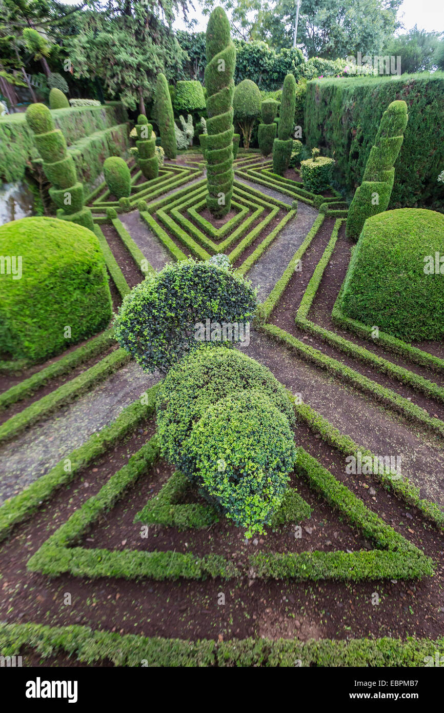 Une vue sur les jardins botaniques, Jardim Botanico do Funchal, dans la ville de Funchal, Madeira, Portugal, Europe Banque D'Images