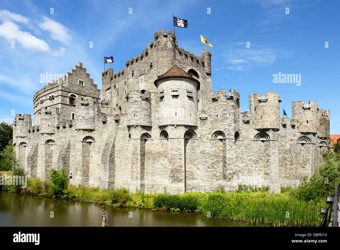 Château Gravensteen (Château des Comtes), Rekelingestraat, Gand, Flandre occidentale, Belgique, Europe Banque D'Images