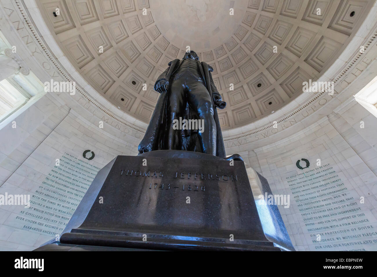 À l'intérieur de la rotonde du Jefferson Memorial, Washington D.C., Etats-Unis d'Amérique, Amérique du Nord Banque D'Images