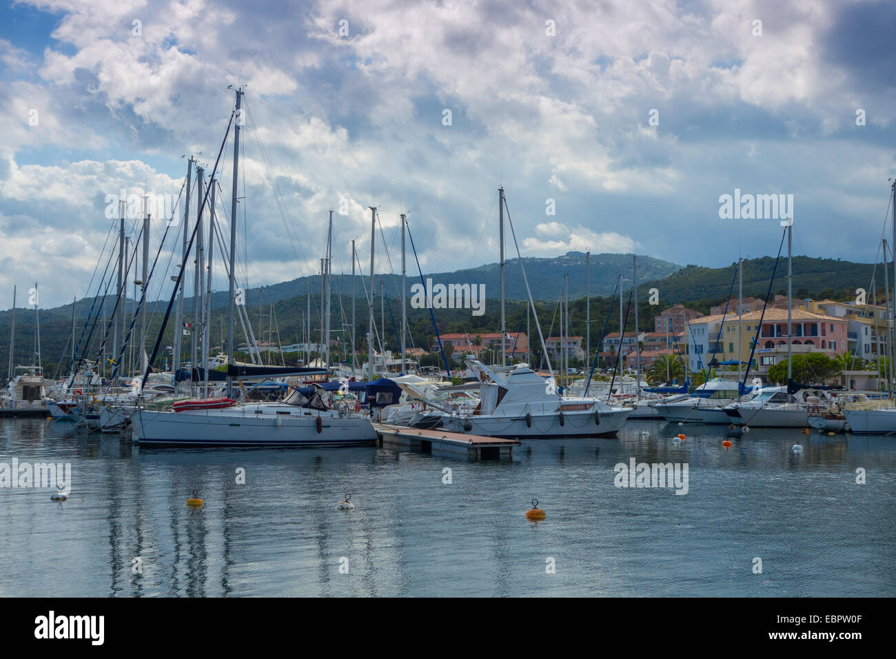 Port de plaisance port, Solenzara, Corse Banque D'Images