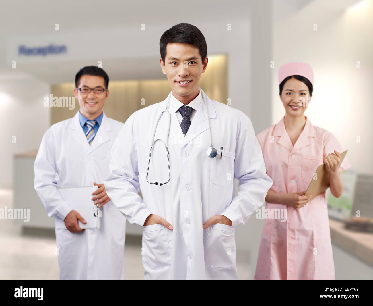 L'équipe médicale d'Asie Banque D'Images