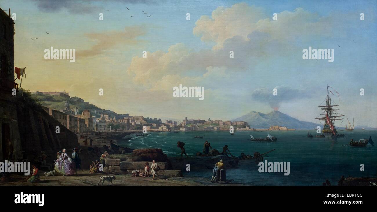 Tableau Sur Toile Naples Et Le Vésuve En éruption Arc