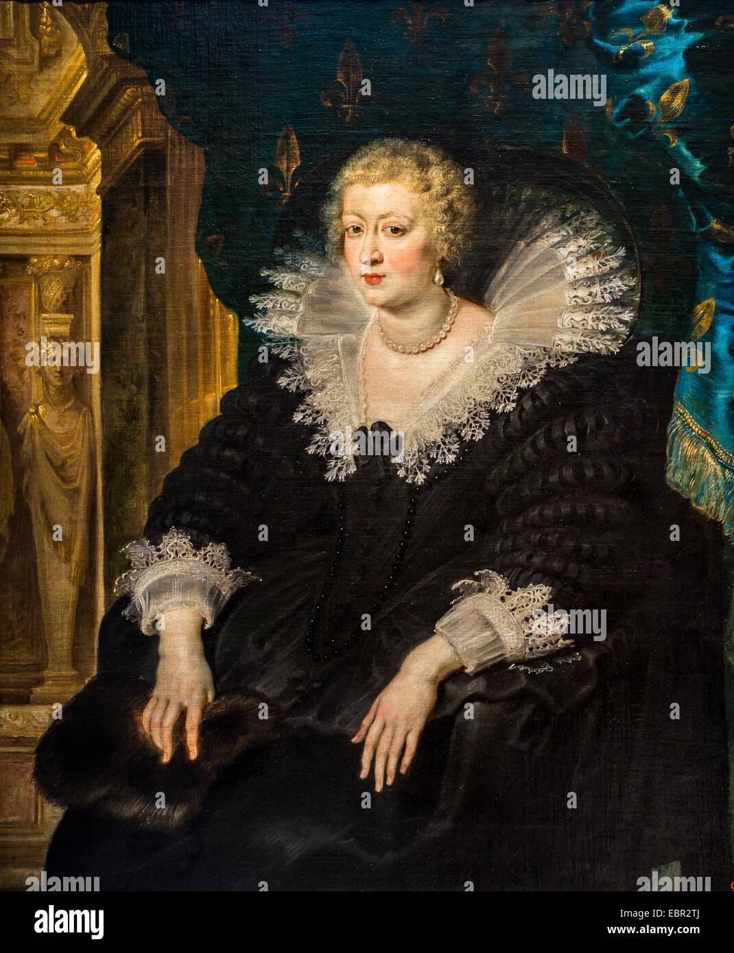 ActiveMuseum_0003147.jpg / Anne d'Autriche, reine de France, autour de 1622 - Pierre Paul Rubens 18/09/2013 - 17e siècle / Collection / Musée actif Banque D'Images