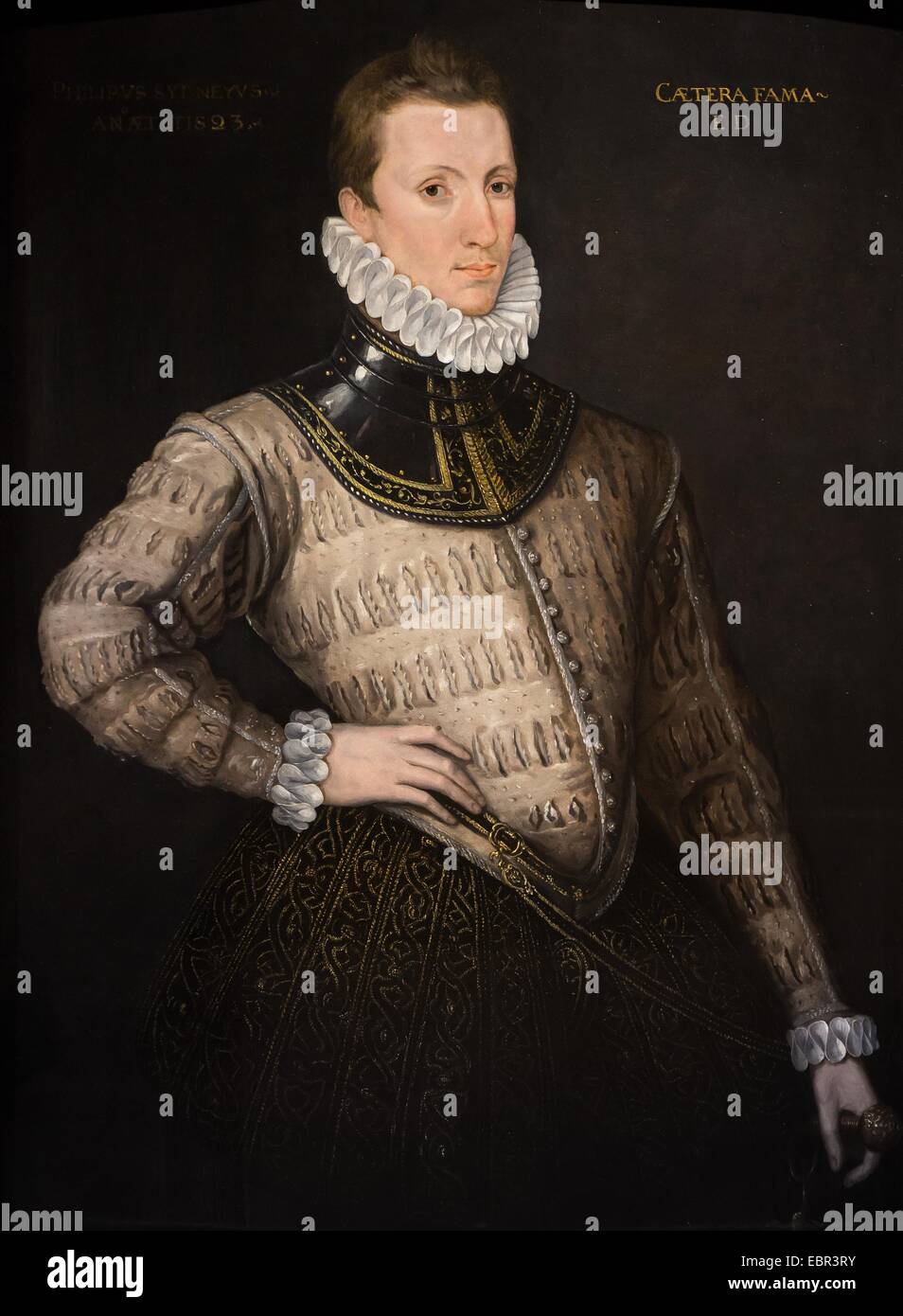 ActiveMuseum 0003639.jpg / sir Philip Sidney, soldat, diplomate et auteur, 1576 - artiste inconnu 22/01/2014 - 16e siècle / Collection / Musée actif Banque D'Images