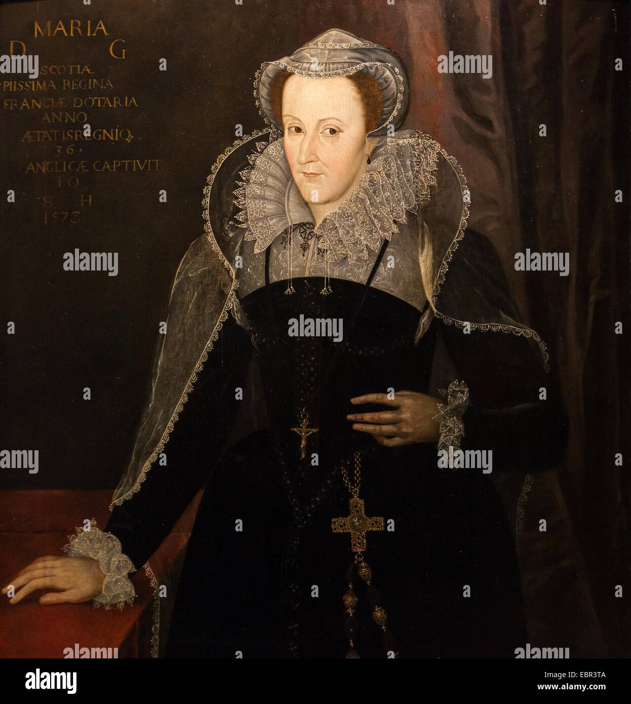 ActiveMuseum 0003705.jpg / Mary Queen of Scots, autour de 1578 Nicholas Hilliard 22/01/2014 - 16e siècle / Collection / Musée actif Banque D'Images