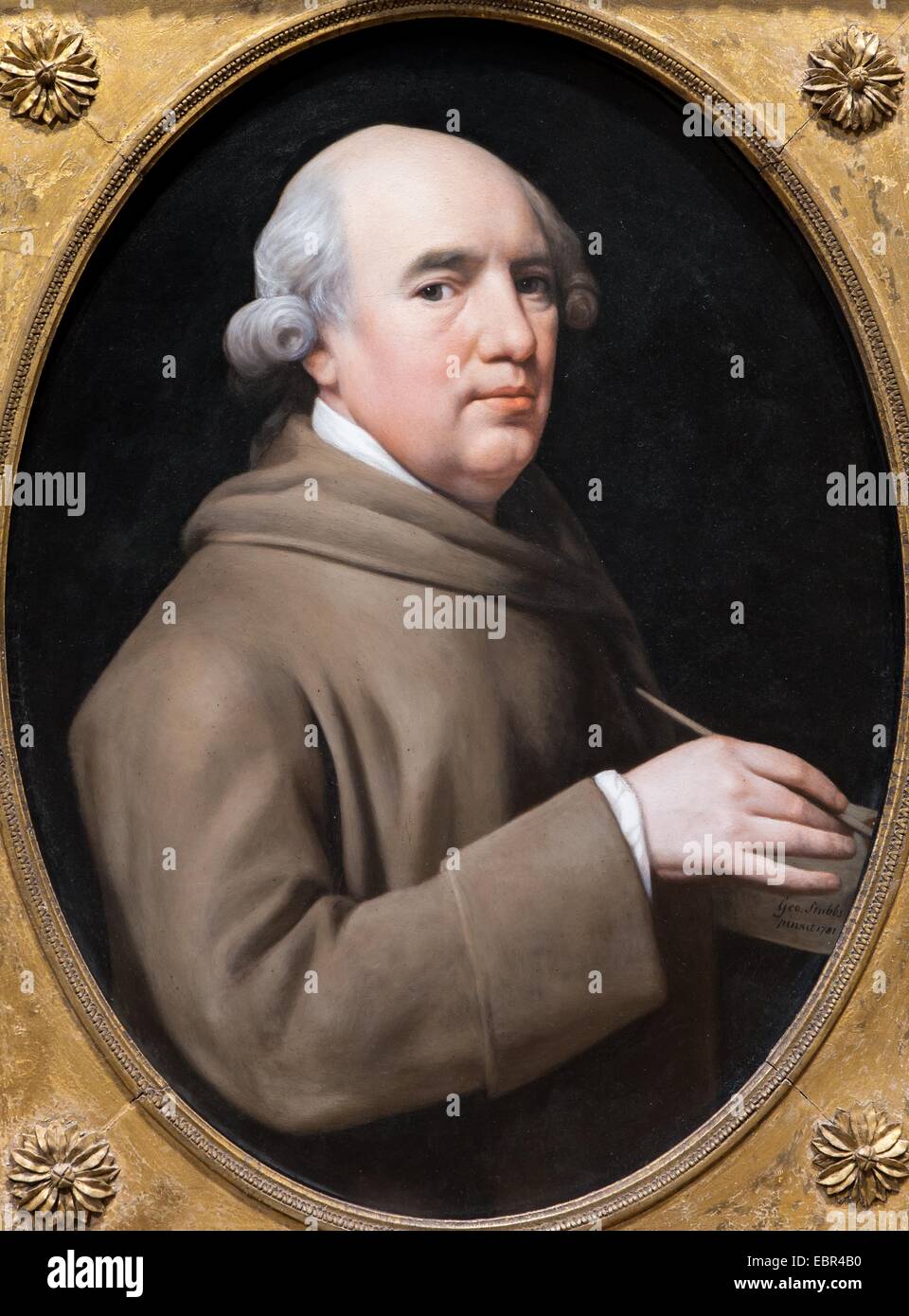 Auto-portrait, 1781, George Stubbs sur émail plaque Wedgwood 22/01/2014 - 18e siècle / Collection / Musée actif Banque D'Images