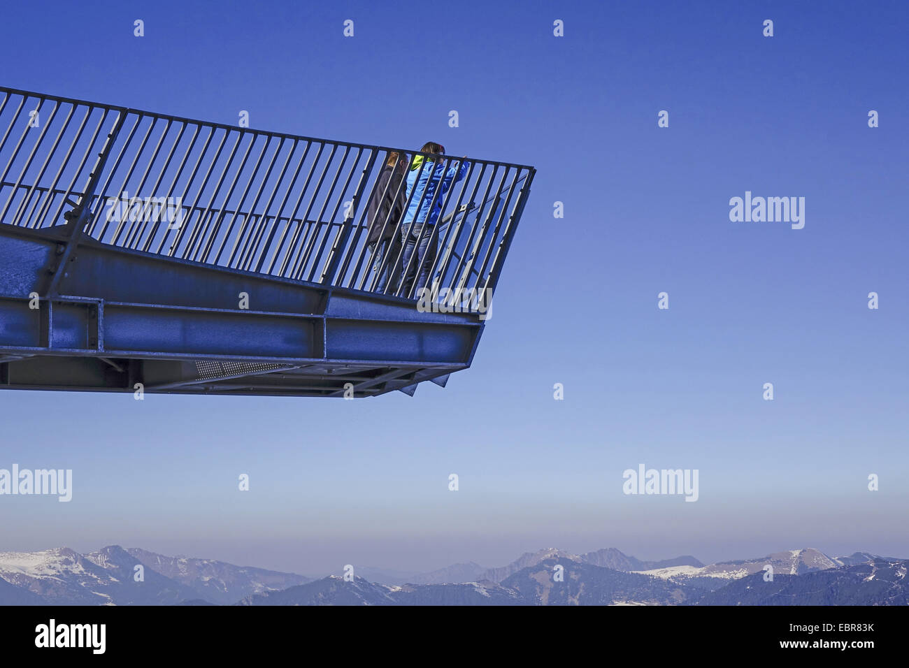 AlpspiX plate-forme d'observation sur l'Alpspitze, Allemagne, Bavière, Oberbayern, Upper Bavaria, Garmisch-Partenkirchen Banque D'Images