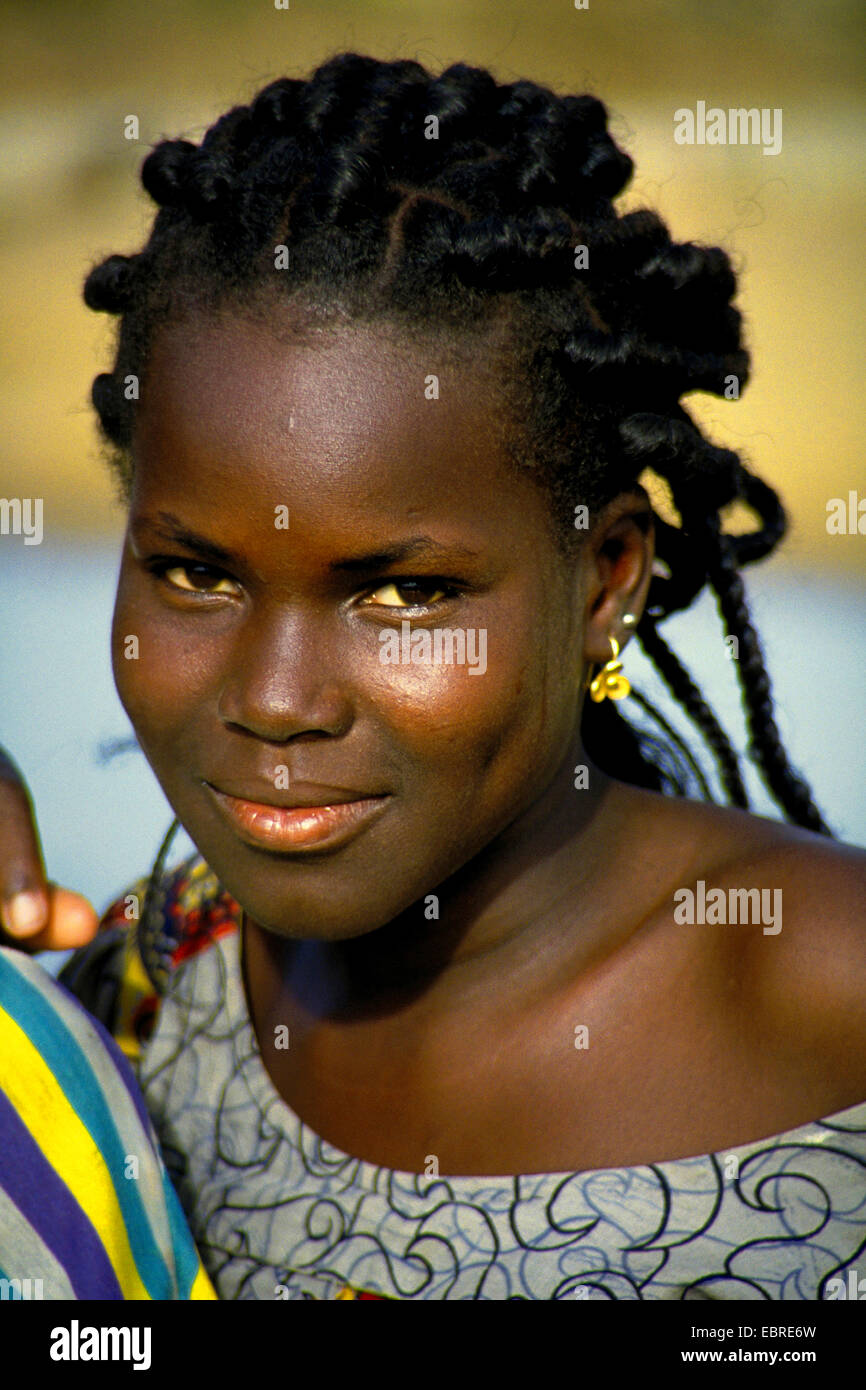 Portrait d'une femme du Mali, Mali Banque D'Images