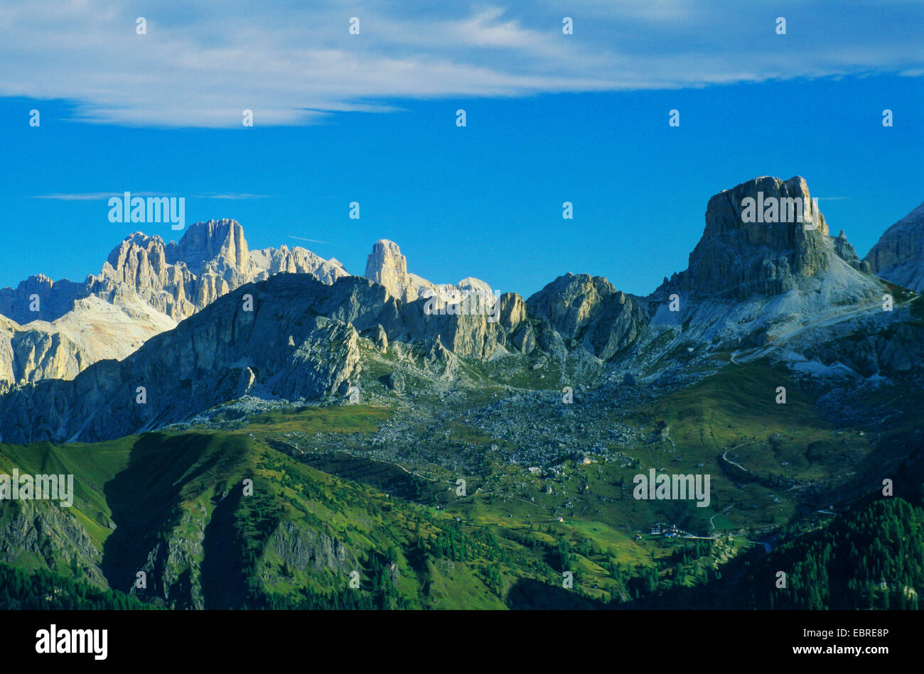 Col Giau, Ra Gusela, Italie, Dolomites Tyrol du Sud, Banque D'Images
